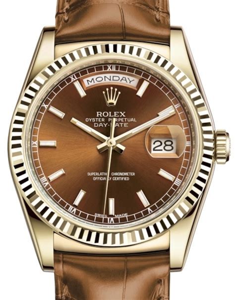 rolex date leather